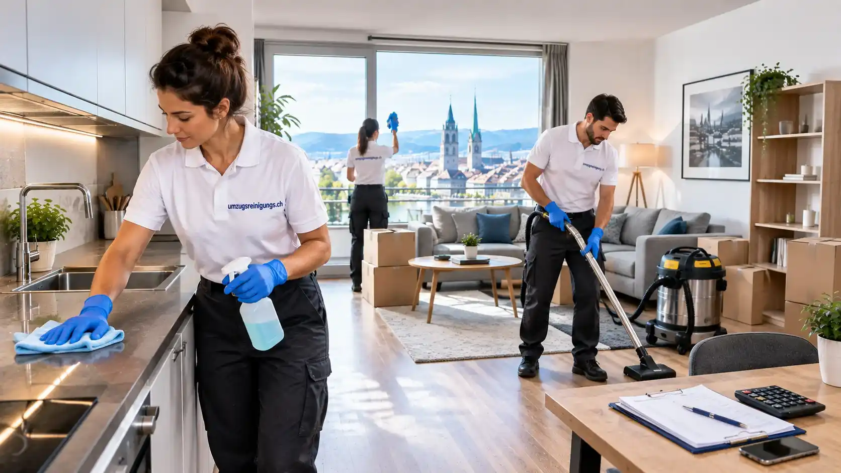 Professionelle Umzugsreinigung einer Zürcher Wohnung zum Fixpreis vor der Wohnungsübergabe