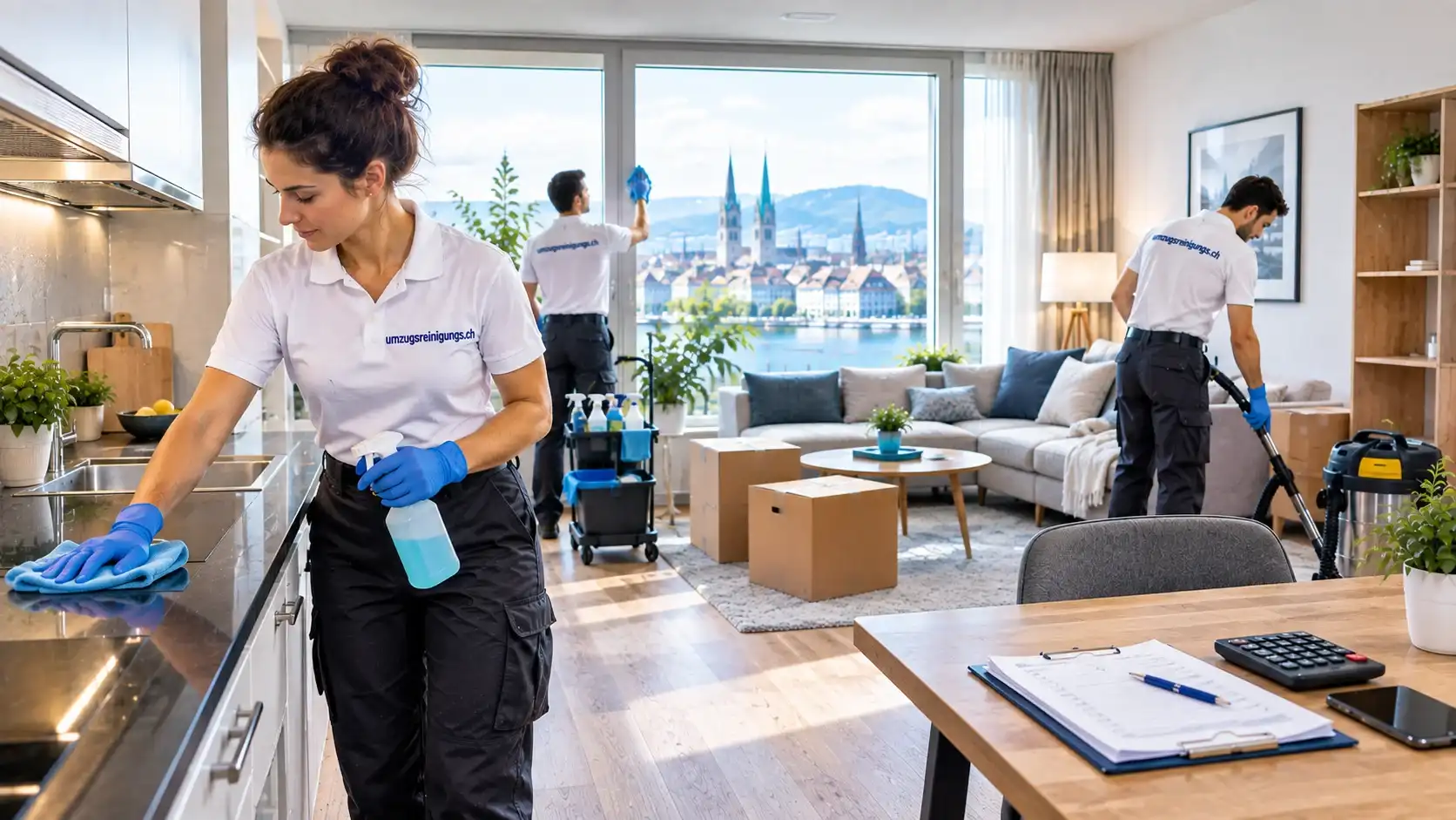 Professionelle Umzugsreinigung einer Wohnung in Zürich vor der Wohnungsübergabe